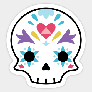 Sugar skull heart Sticker